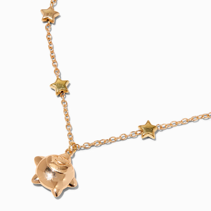 Disney Wish Claire&#39;s Exclusive 3D Gold Star Necklace,