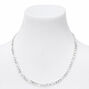 Silver Figaro 20&quot; Chain Link Necklace,