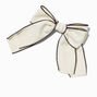 White &amp; Black Trim Hair Bow Clip,