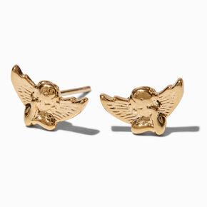 18kt Gold Plated Angel Stud Earrings,