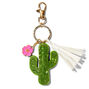 Green Saguaro Cactus Tassel Keychain,