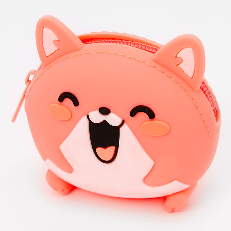 Claire's Porte-monnaie en silicone hamster - Corail