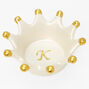 Crown Initial Jewellery Holder Tray - K,