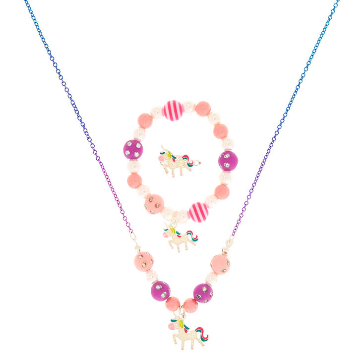 Claire's Parure de bijoux licorne rose et violette du Claire's Club