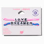 T H E M E x Claire&#39;s &#39;&#39;Love&#39;&#39; &amp; &#39;&#39;Dreamer&#39;&#39; Glow in the Dark Adjustable Bracelets - 2 Pack,