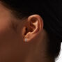 Silver Embellished Triball Stud Earrings - 6 Pack,