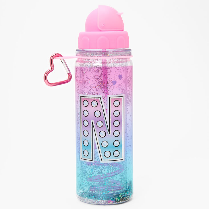 Initial Water Bottle - Pink, N,