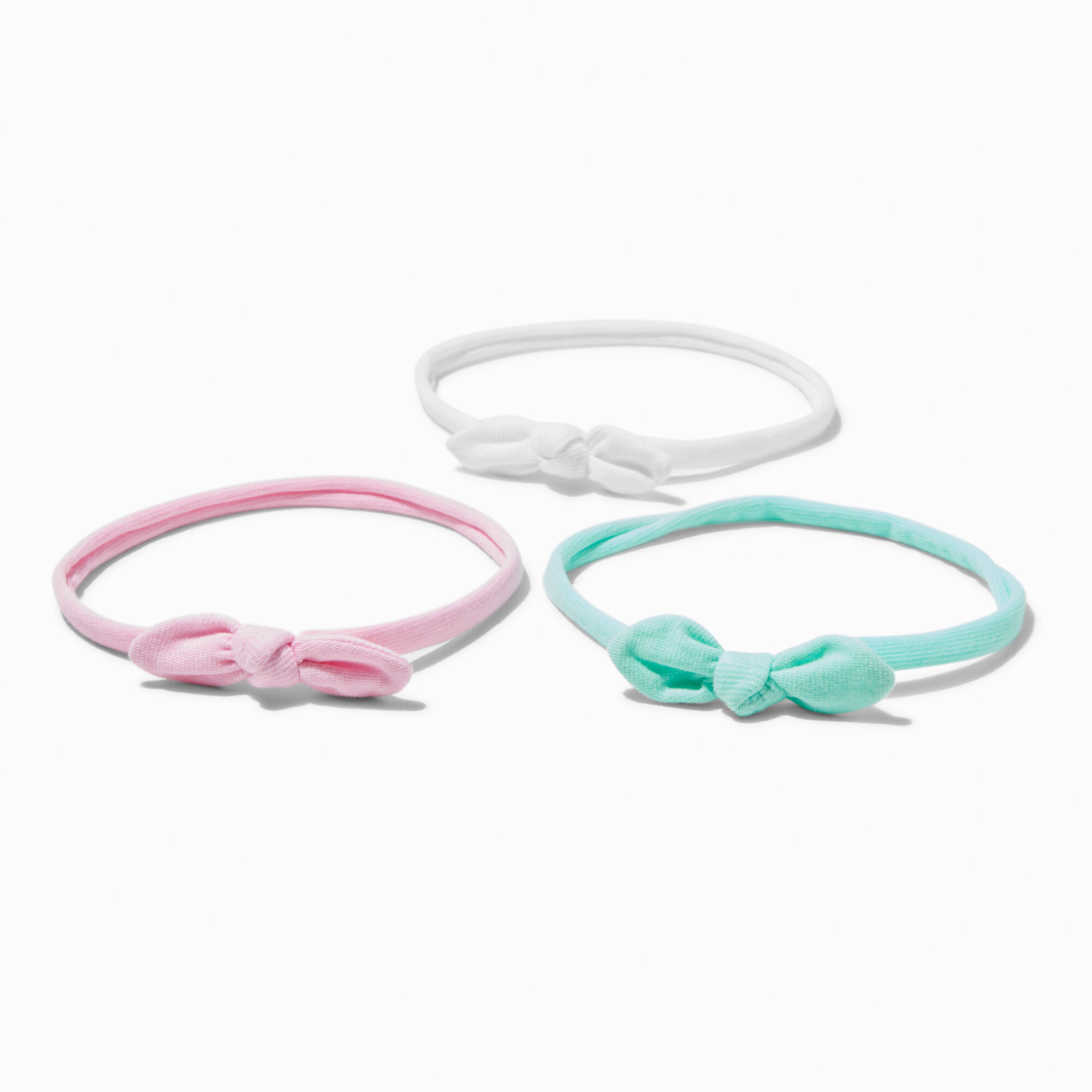 View Claires Club Pastel Bow Headwraps 3 Pack information