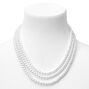 Triple Pearl Multi Strand Necklace,