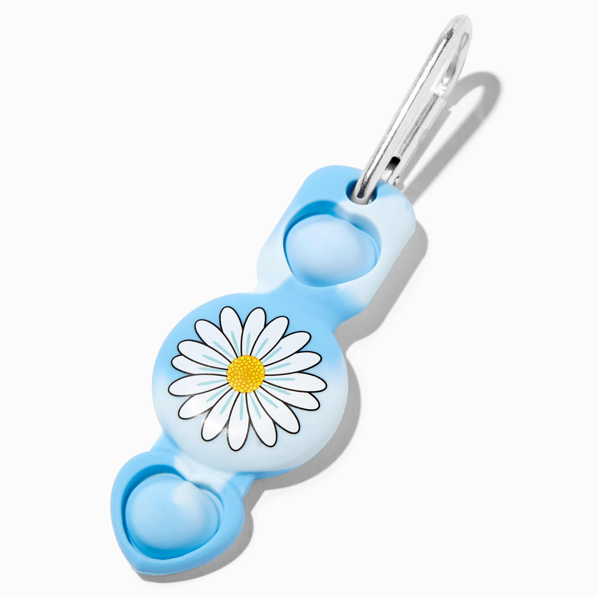 View Claires Daisy Popper Tech Tracker Holder Compatible With Apple Airtags Blue information