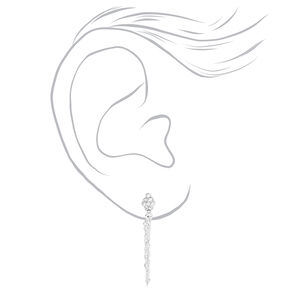 Silver Fancy Crystal Mixed Earrings - 9 Pack,