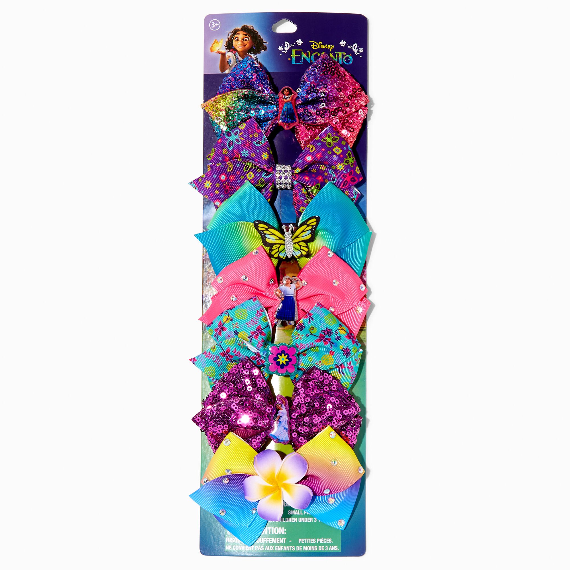 Disney Encanto Glitter Hair Bow Clips - 7 Pack | Claire's US