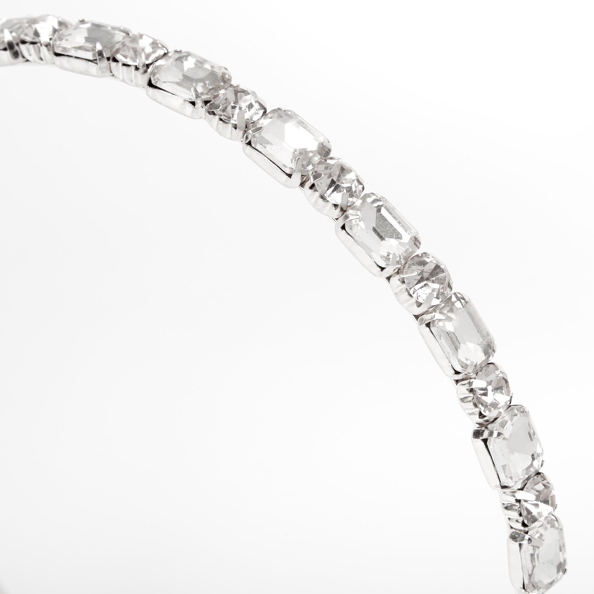 Silver Chunky Rhinesone Headband,