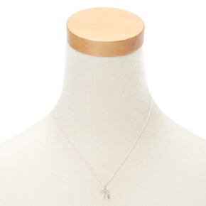 Silver-tone Cross Pendant Necklace,