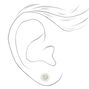 Silver Butterflies &amp; Flowers Stud Earrings - Pink &amp; Blue, 6 Pack,