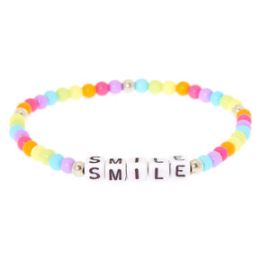 Rainbow Smile Beaded Stretch Bracelet,