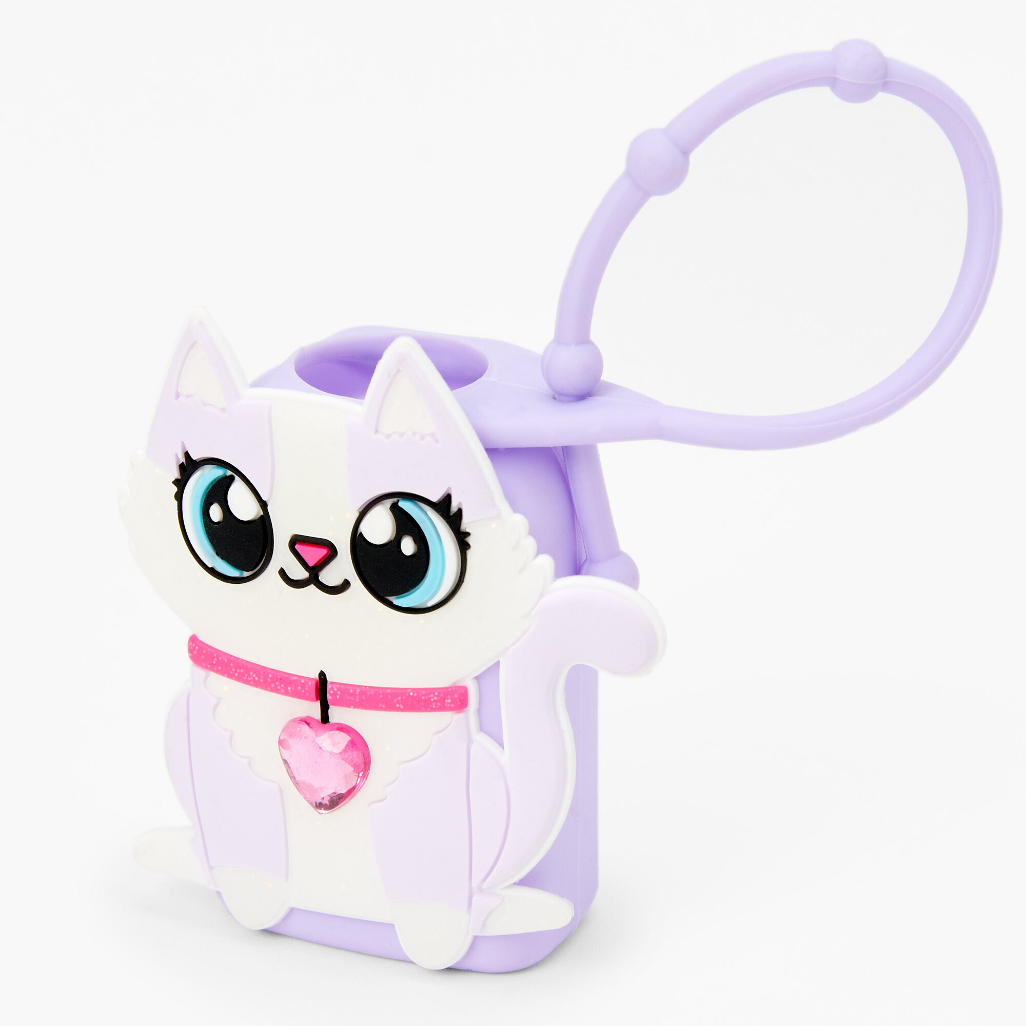 View Claires Cat Hand Sanitizer Holder Purple information