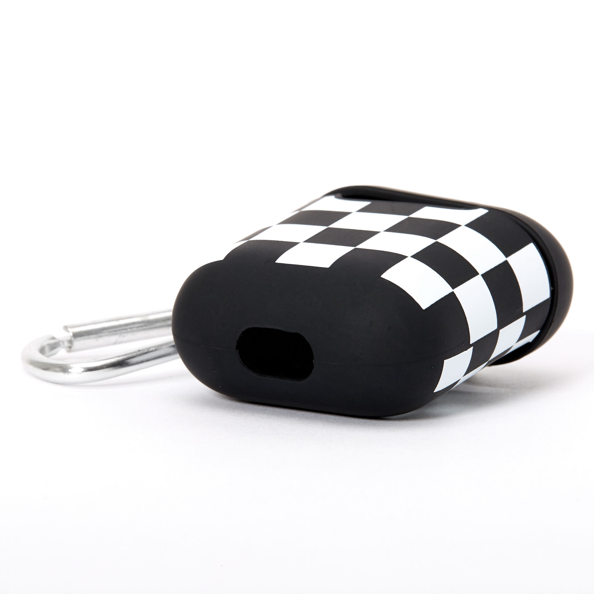 Black & White Checkered Silicone Earbud Case Cover - Compatible With Apple AirPods®,