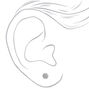 Silver Crystal Fireball Stud Earrings,