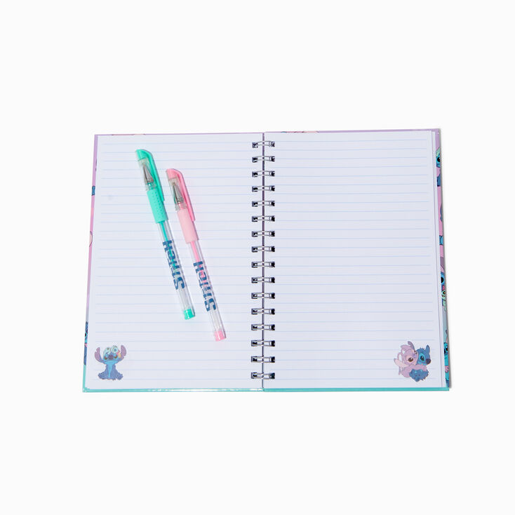Disney Stitch Claire&#39;s Exclusive BFF Pen Set &amp; Spiral Notebook,