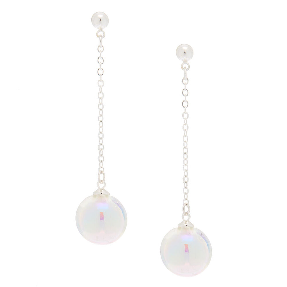 White ball drop earrings online