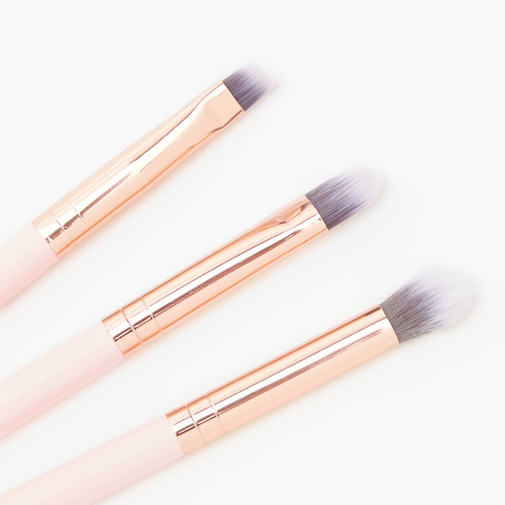 Rose Gold Eyeshadow Brushes - Pink, 3 Pack,