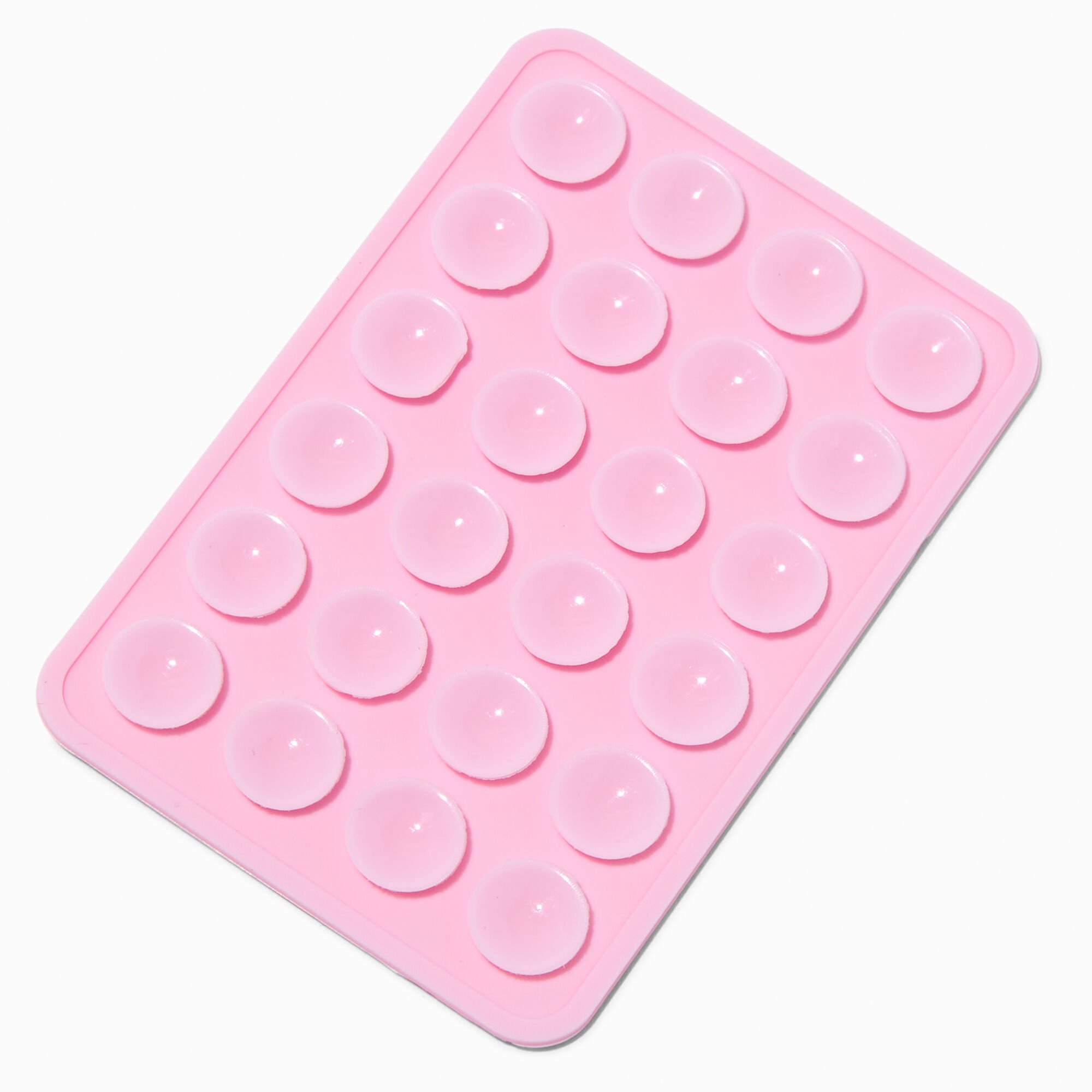 Pink Rectangle Silicone Suction Phone Case Adhesive Mount,