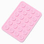 Support adh&eacute;sif pour coque de portable &agrave; ventouse en silicone rectangulaire rose,