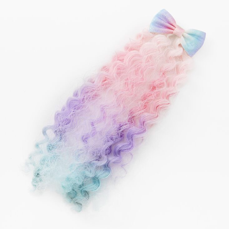 Claire&#39;s Club Pastel Ombre Curly Faux Hair Clip,