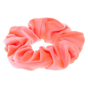 Medium Velvet Hair Scrunchie - Neon Pink,