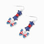Stars &amp; Stripes Butterfly 1.5&quot; Drop Earrings,