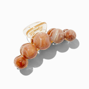 Marbleized Brown Medium Hair Claw,