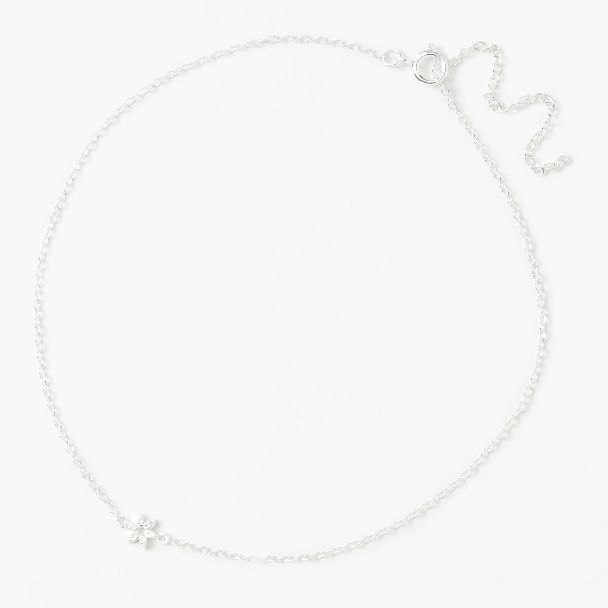 Sterling Silver Daisy Chain Anklet,