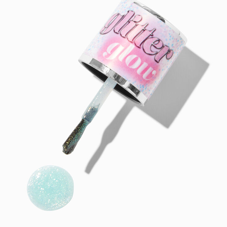 Glitter Glow Vegan Glow in The Dark Nail Polish - Mint,