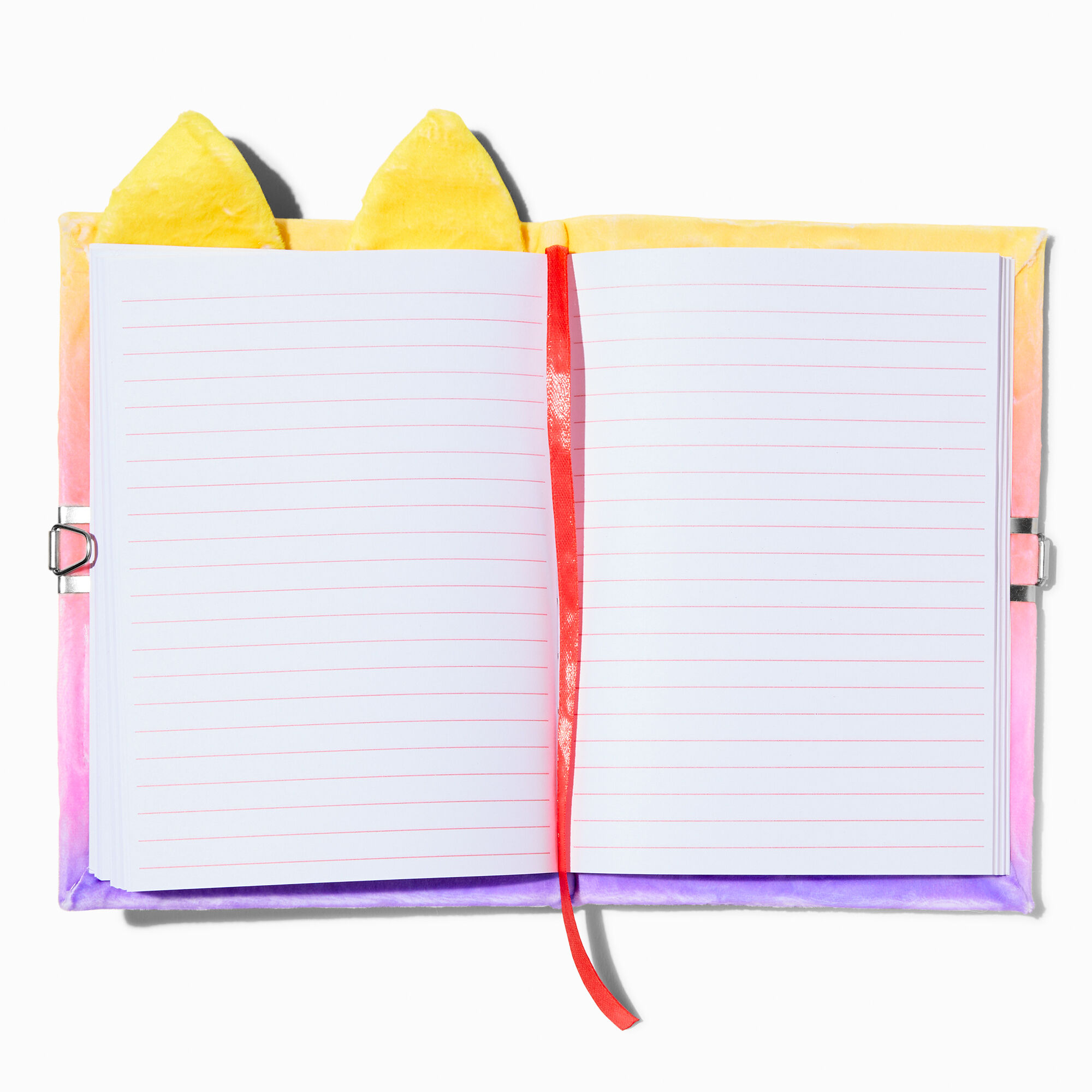 Rainbow Cat Boba Tea Plush Lock Diary