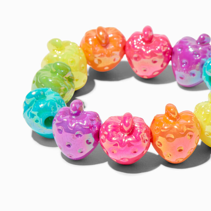 Claire&#39;s Club Rainbow Fruit Stretch Bracelet,