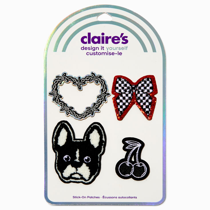 Edgy Heart Stick-On Patches - 4 Pack,