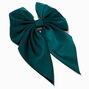 Emerald Green Satin Bow Barrette Hair Clip,