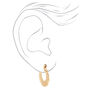 Gold 15MM Wavy Mini Hinge Hoop Earrings,