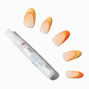 Monochromatic Orange Tip Stiletto Vegan Faux Nail Set - 24 Pack,