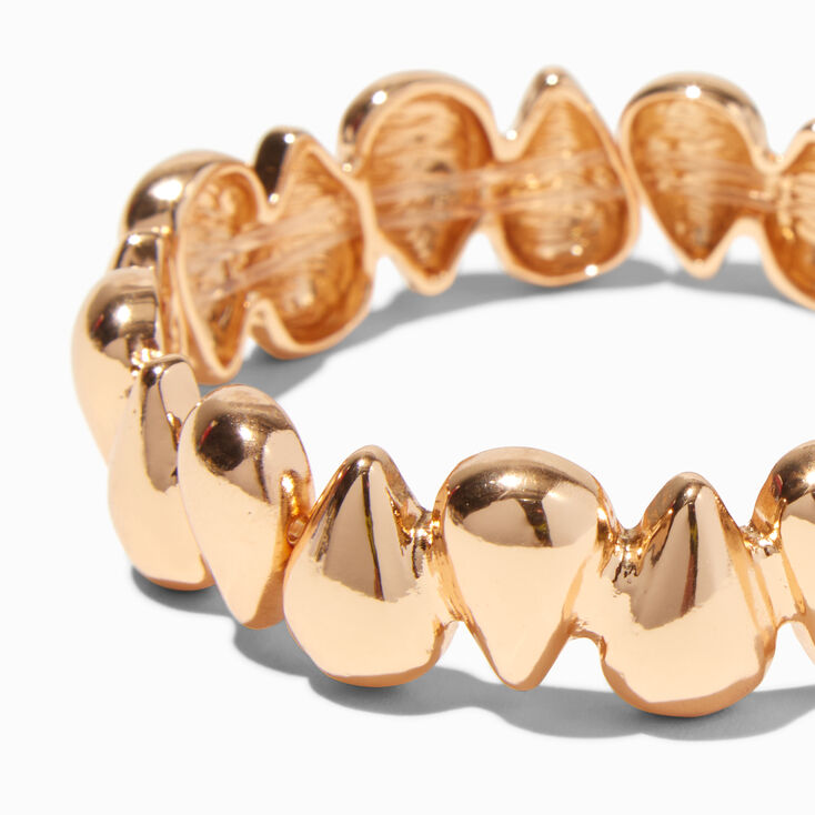 Gold-tone Teardrop Stretch Bracelet,