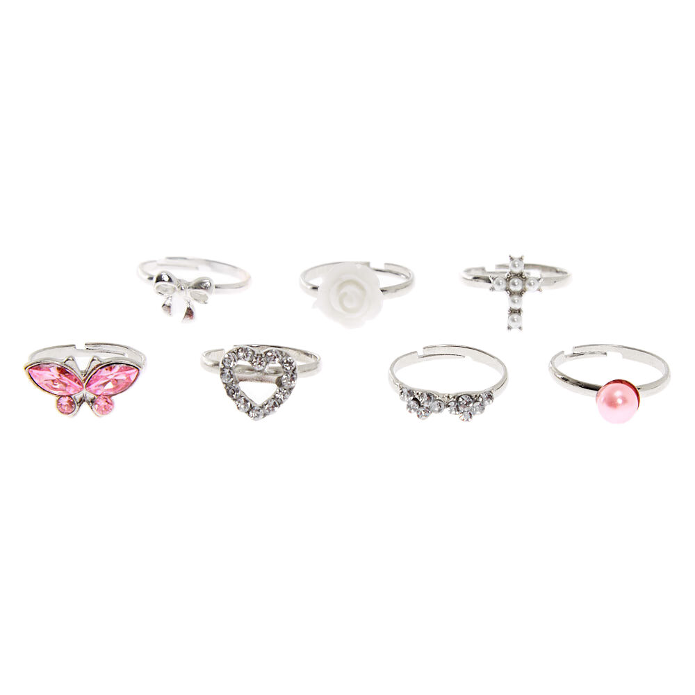 Claire's Club Elegant Rings - 7 Pack,