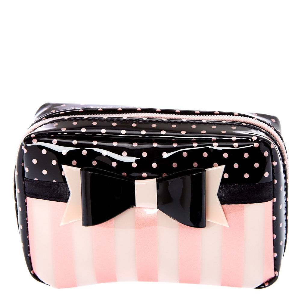 small black makeup bag