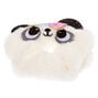 Medium Faux Fur Panda Hair Scrunchie - White,
