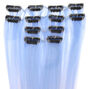 Pastel Ombre Faux Hair Extensions - Blue, 4 Pack,