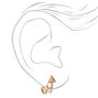 Gold Double Arrow Stud Earrings,
