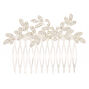 Silver-tone Rhinestone Leaf Hair,