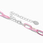 Pink Spike Paperclip Chain Necklace,