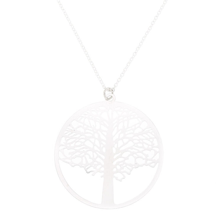 Silver Tree Pendant Necklace,
