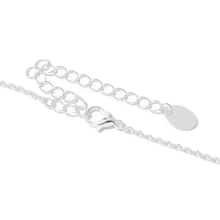 Collier &agrave; m&eacute;daillon c&oelig;ur paillet&eacute; &agrave; initiale d&eacute;cor&eacute;e rose - M,